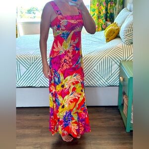 1. STATE Vibrant tropical Floral Maxi Dress sz small